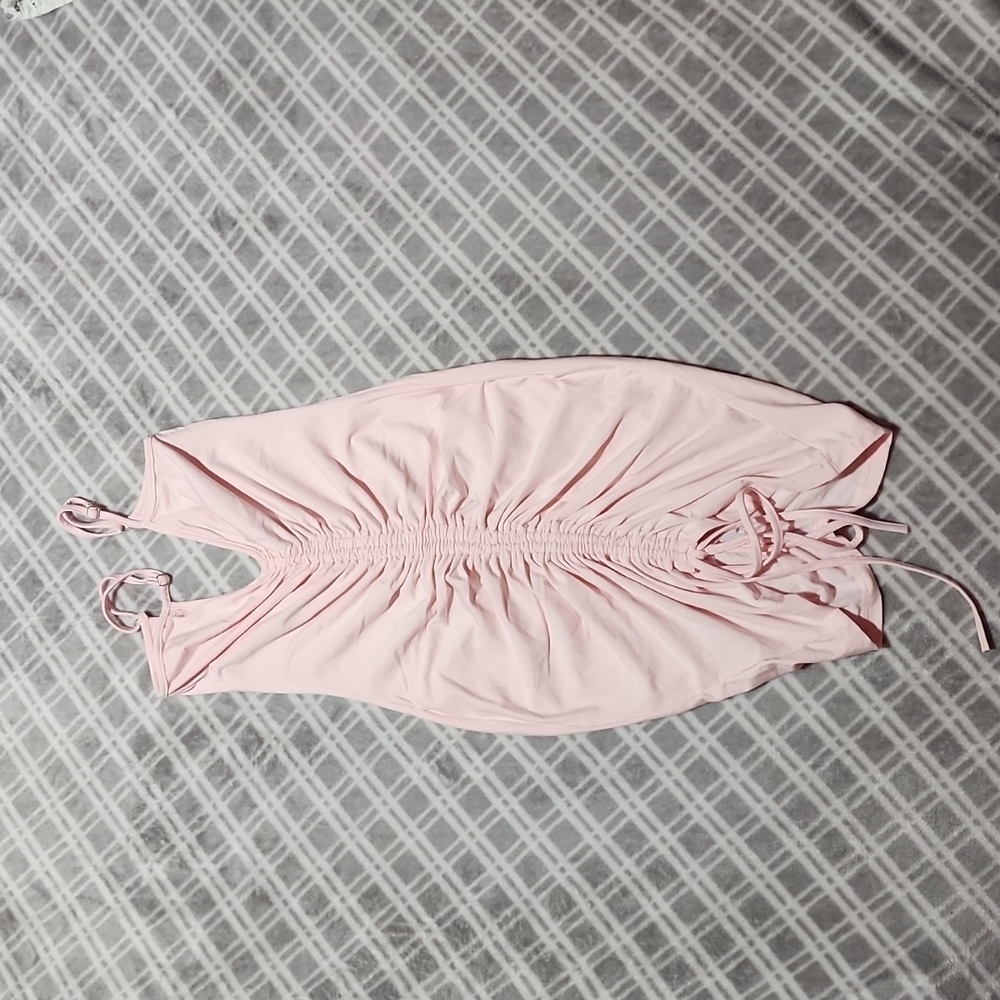 Pink scrunch dress